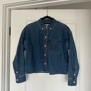 Blue Denim Button-Up Shirt